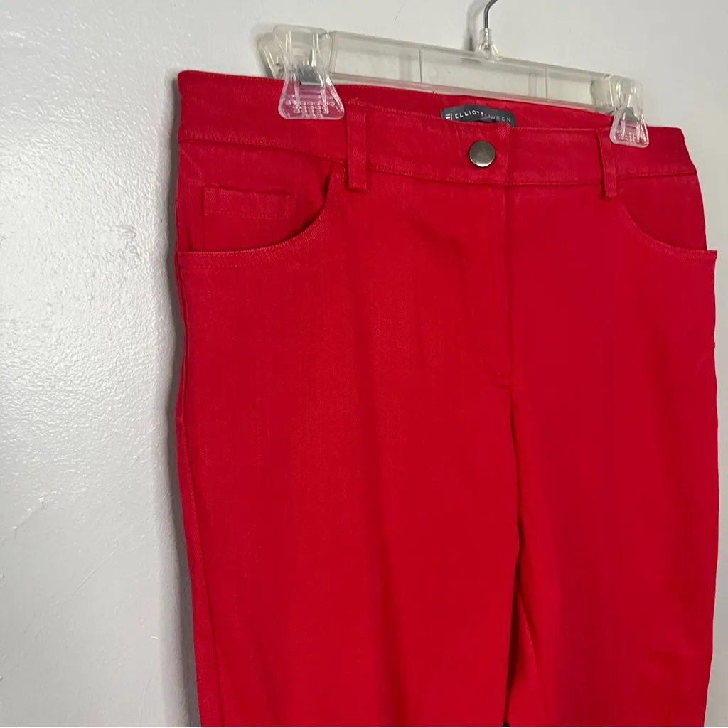 Elliott Lauren Bold Red Trousers Size 4 - Image 4