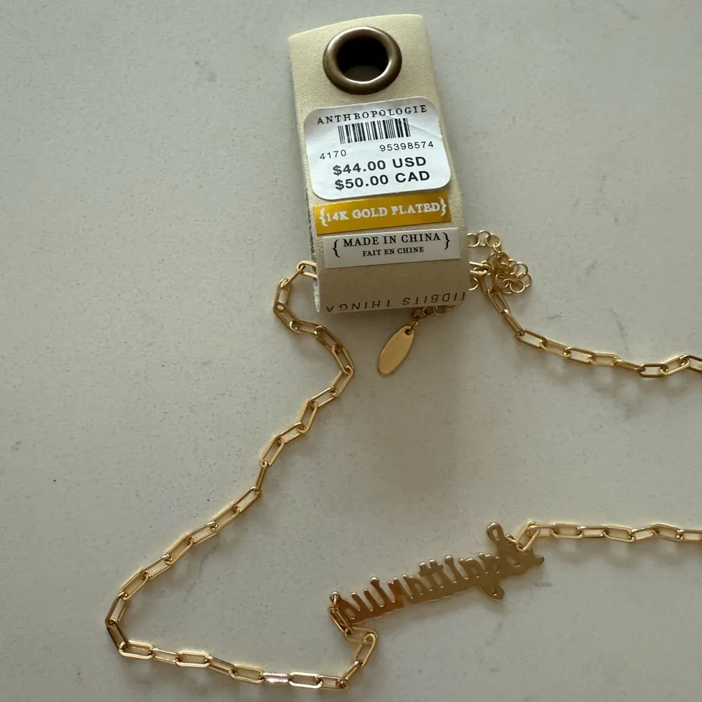 Anthropologie‎ Sagittarius Zodiac Necklace - 14k Gold Plated - NWT - Image 4