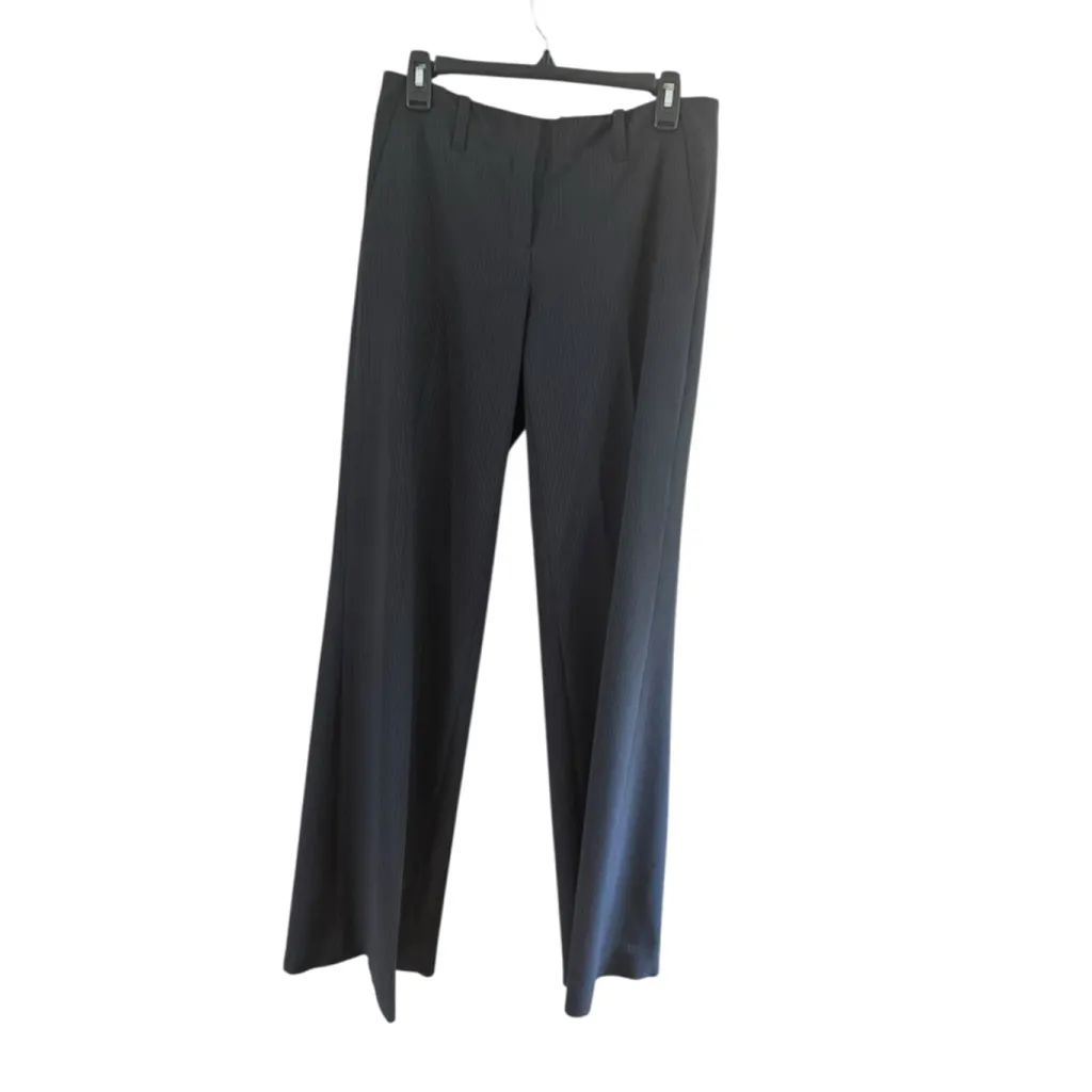 Women's Elie Tahari Black Pinstripe Trousers Size 10 - Image 2