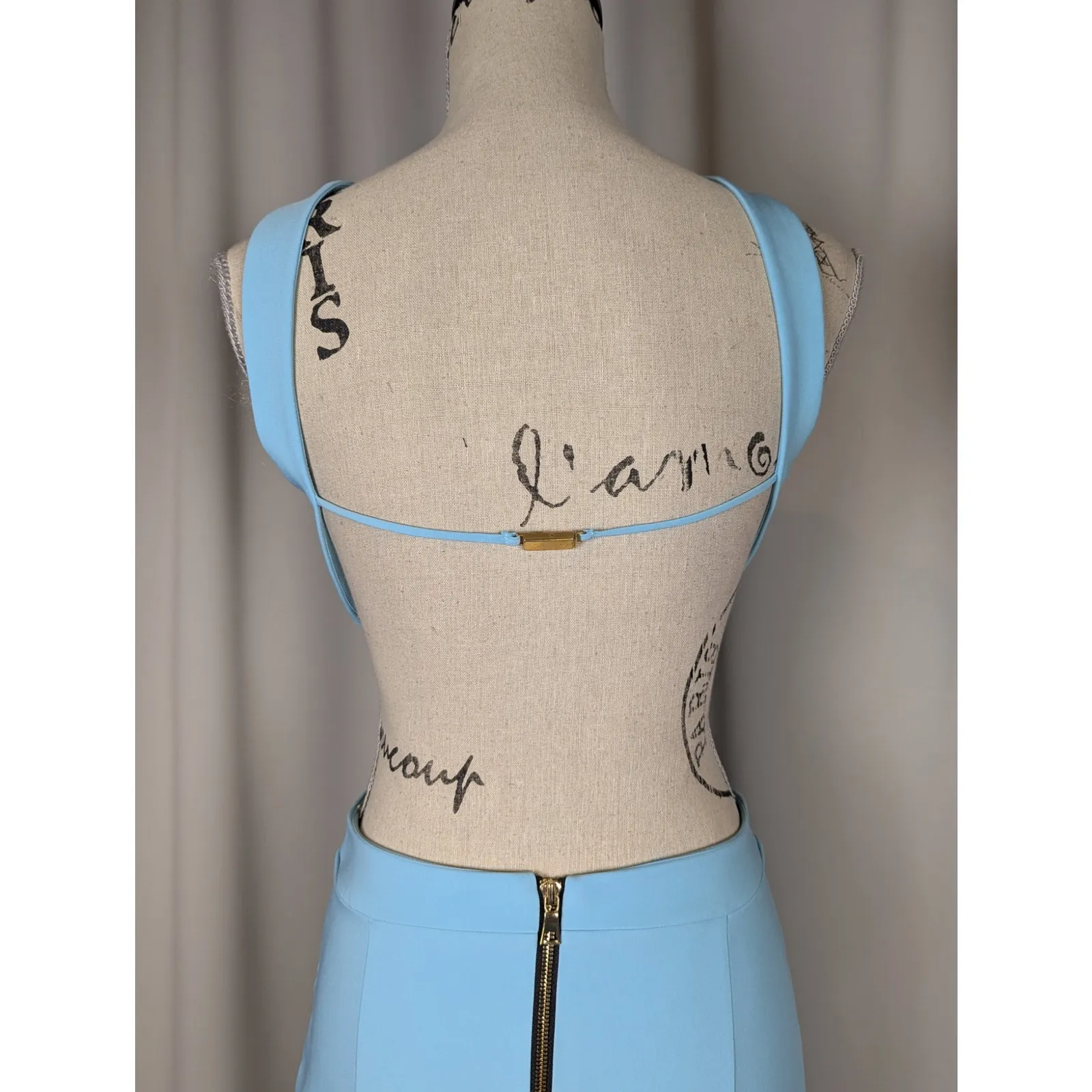 Maria Bianca Nero Aqua Backless Stretch Cutout Mermaid Dress Size 4 - Image 11