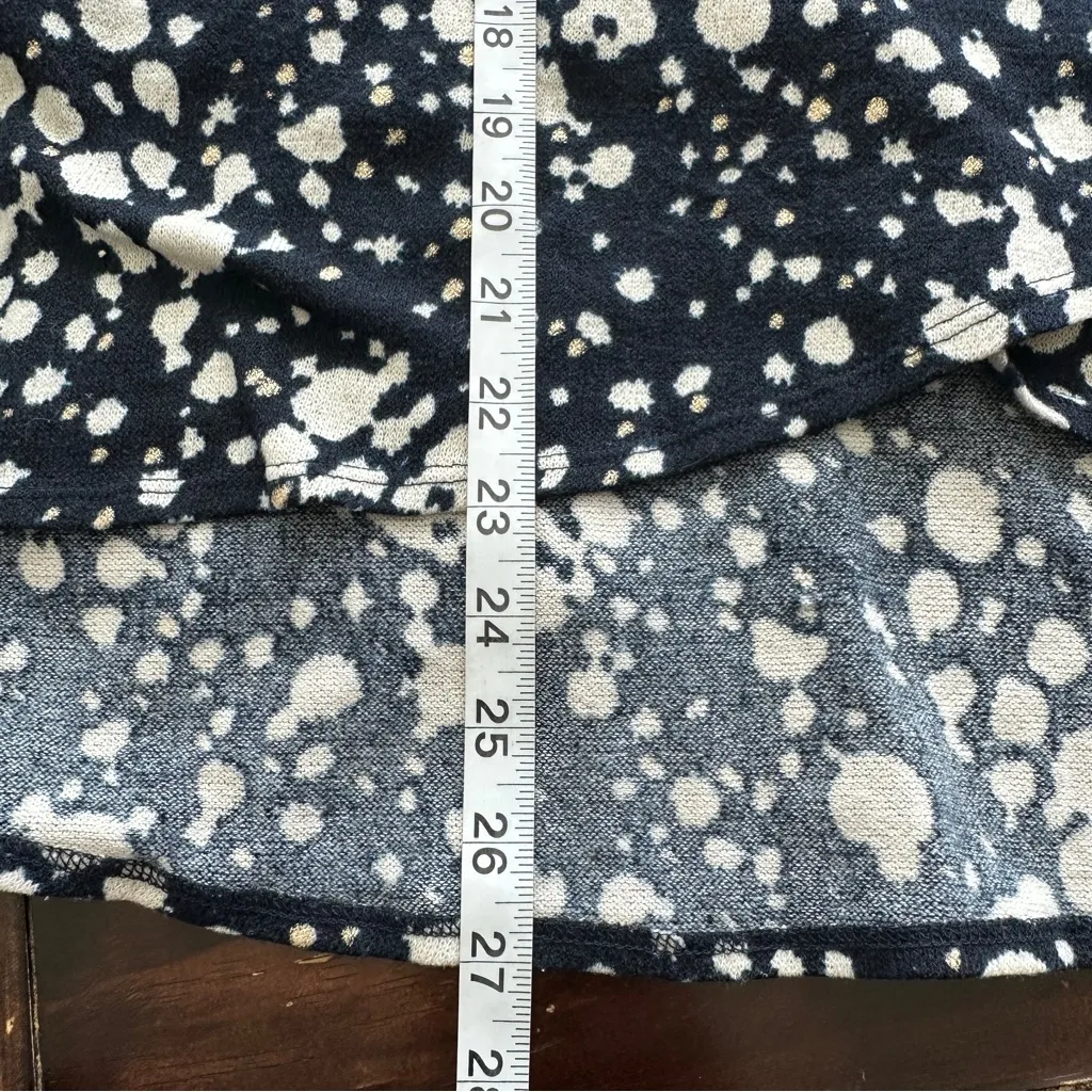 Maeve Faux Wrap Navy Confetti Knot polka dot feminine Skirt M - Image 11