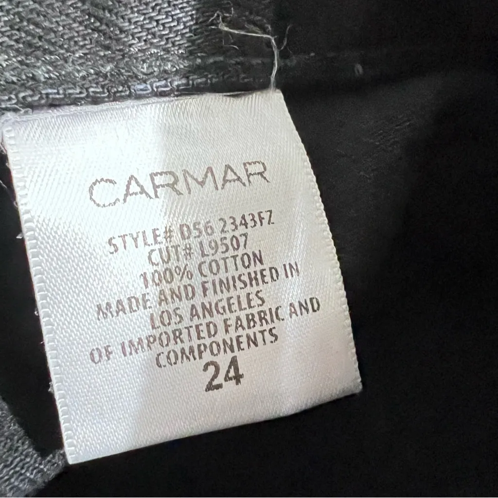Carmar LF 24 black jeans skirt zip front cargo pockets Distressed - Image 7