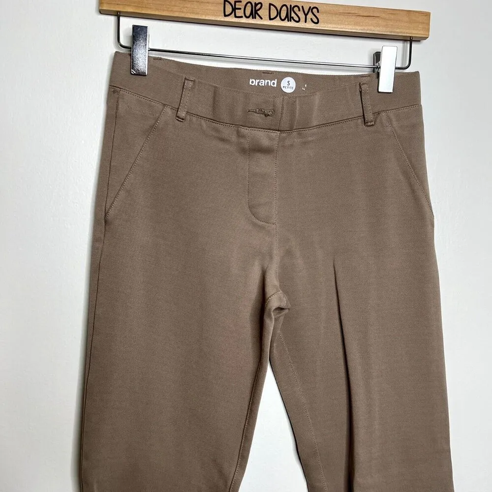 Betabrand Khaki Straight Leg Dress Pant Yoga Pants - Image 2