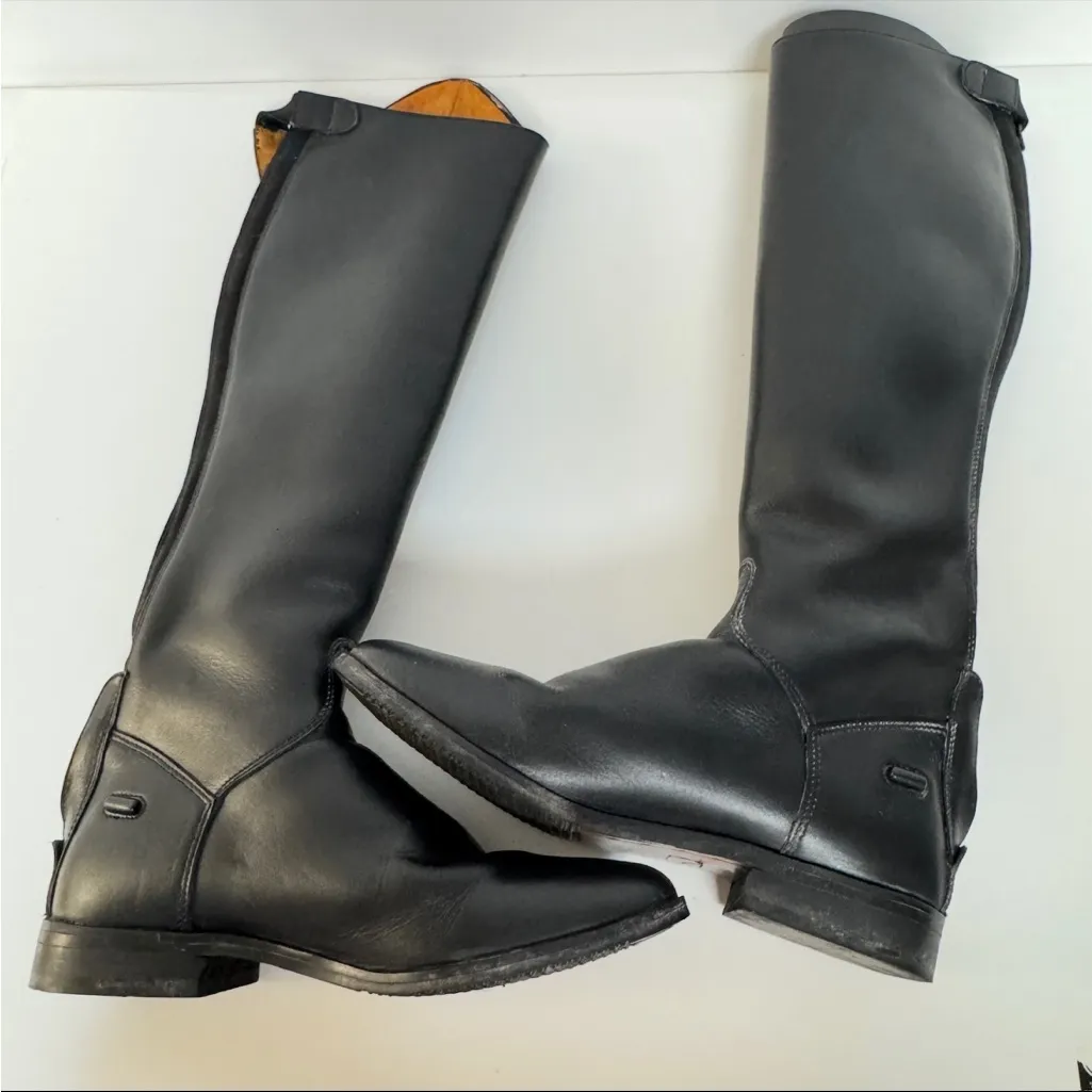 Treadstone Equestrian Riding Boots 7.5 Slim Field Black Leather Tall English - Image 7
