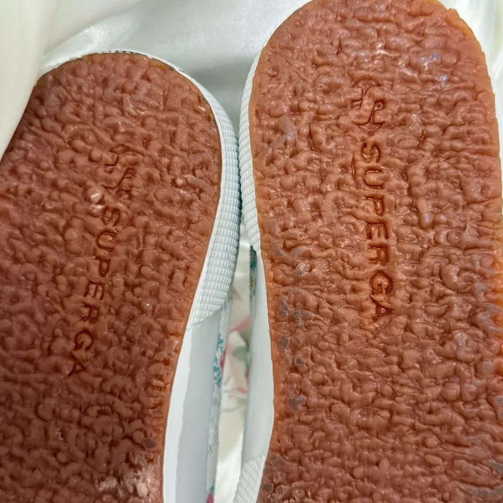 NWT Superga X LoveShackFancy Floral Sneakers 8 Ribbon Low Top Coquette Feminine - Image 9