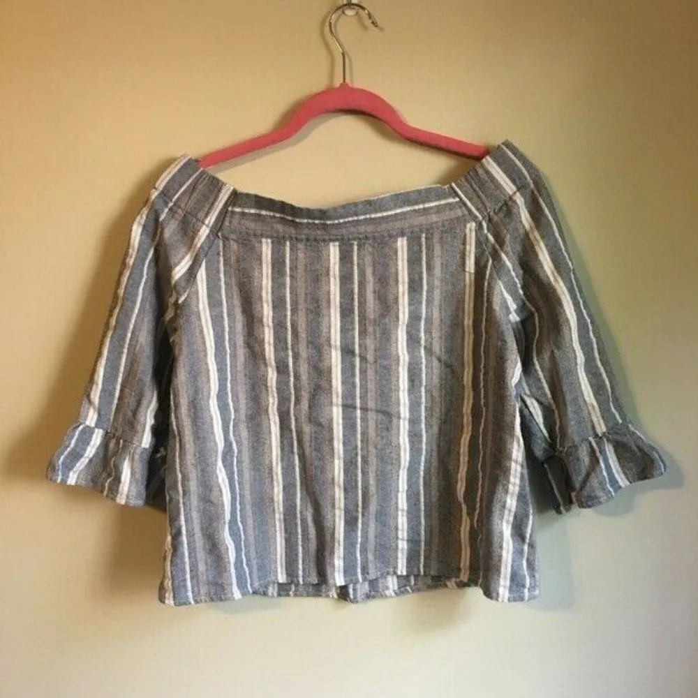 Ethereal by paper crane small blue striped top - Image 4