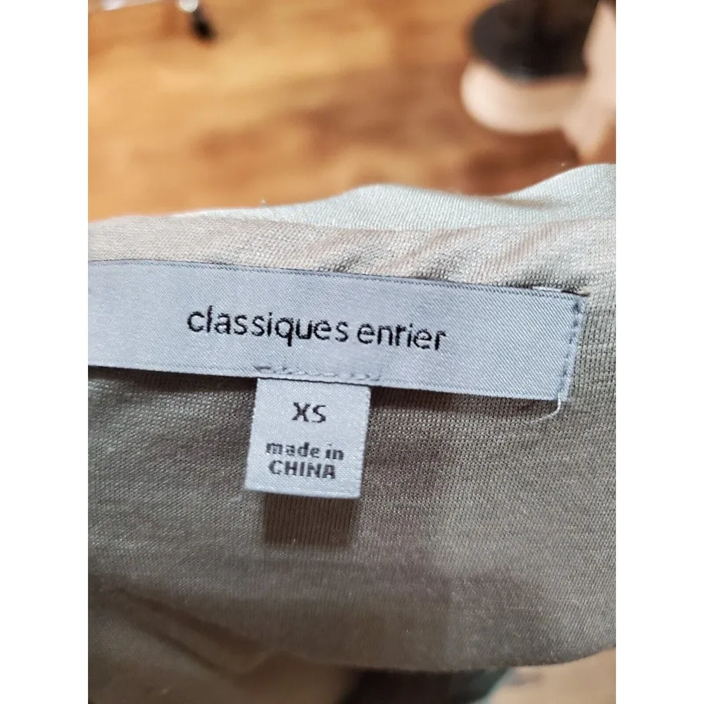 Classiques Entier Women's Beige Silk Ruffle Sequin Sleeveless Top Blouse XS - Image 10