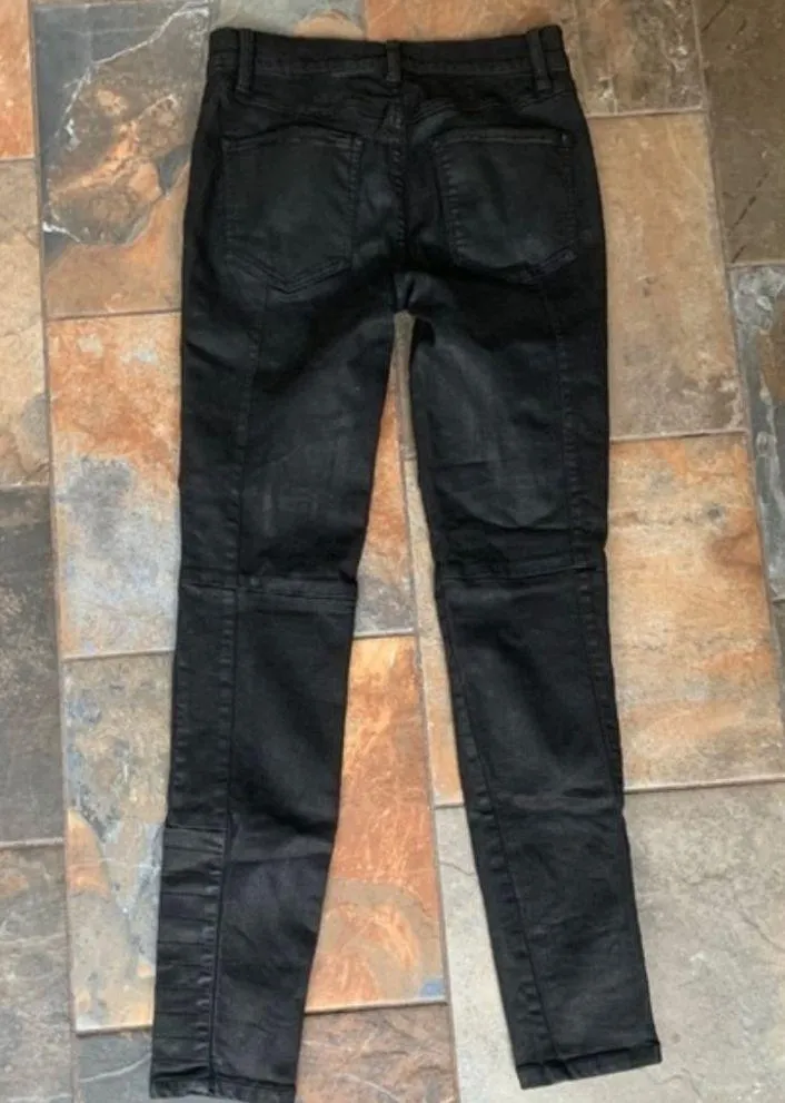 Free People Jillian Coated Low Rise Jeans - Image 5