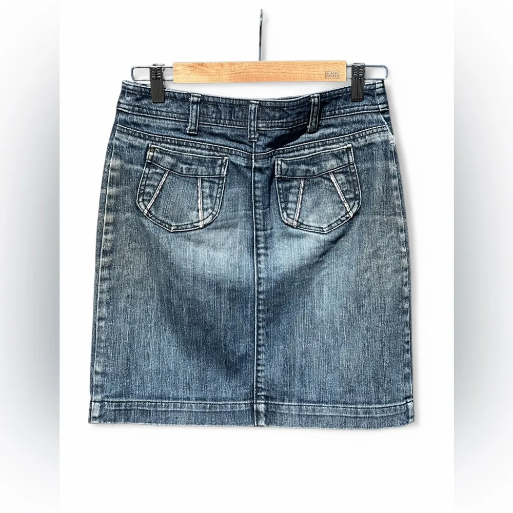 Anthropologie Pilcro &  The Letterpress Denim Pencil Skrit - Image 10