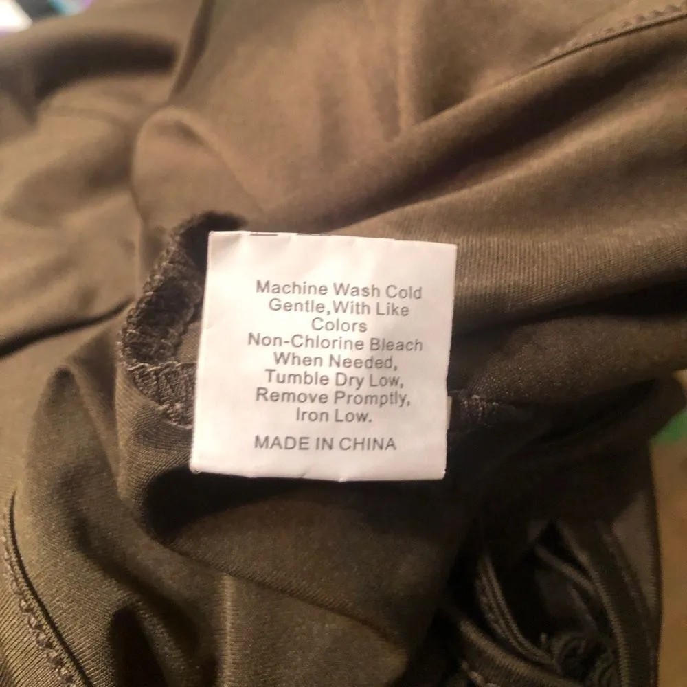 Shein Sz 3XL Curve Olive Green Jumpsuit Bodysuit - Image 5