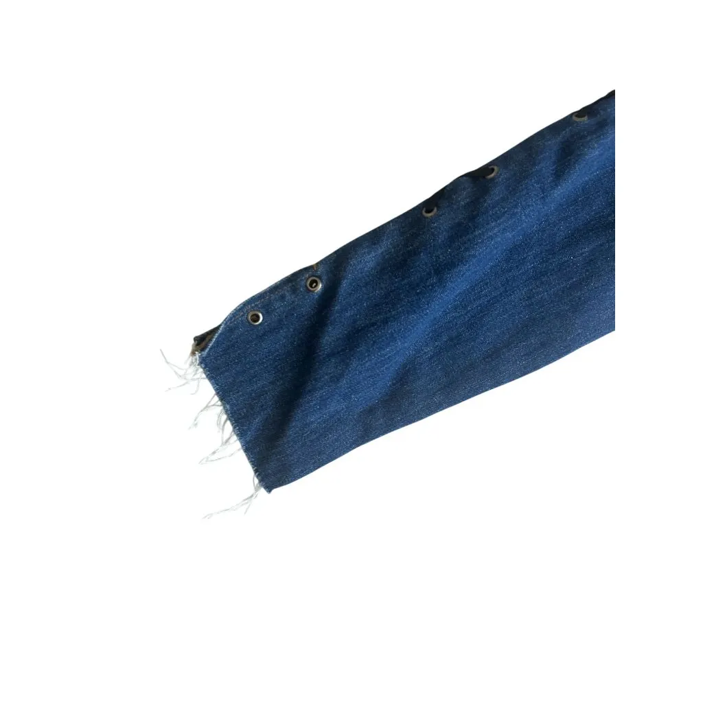 FRAME Women's Dark Wash Black Lace Up Le Skinny de Jeanne Jean Size 27 - Image 5