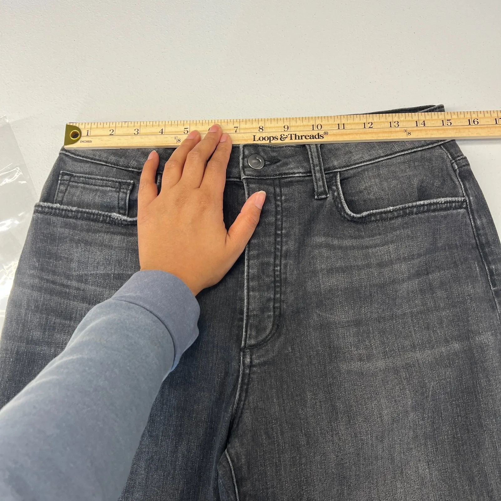 Joe's Jeans Womens 30 Charcoal Gray Denim Cotton Stretch Straight Leg High Rise - Image 12