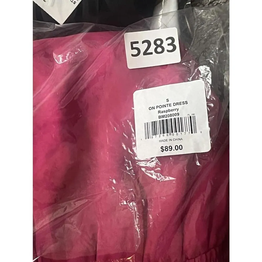 Steve Madden Dress Small Pink One Shoulder Sleeve Short Midi A Line Satin NEW - Image 11