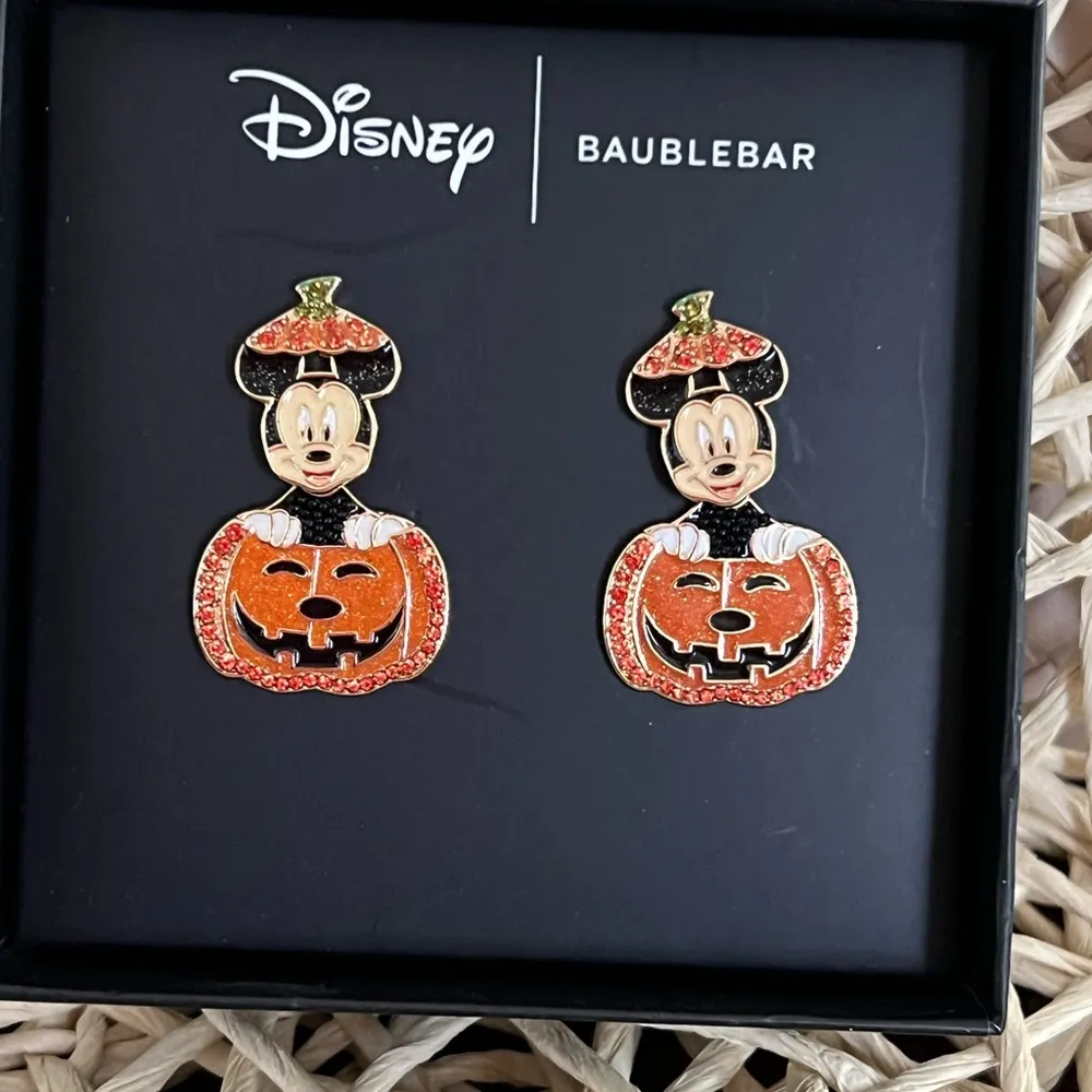 DISNEY X BAUBLEBAR • MICKEY MOUSE PUMPKIN • DANGLE EARRINGS - Image 4