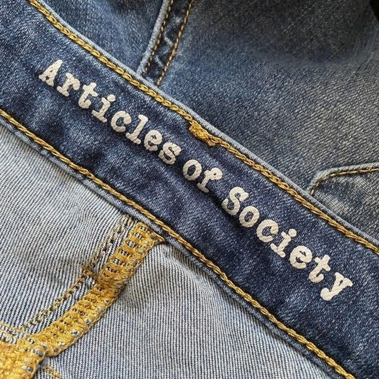 Articles of Society Jeans Womens 4 26" Skinny Dark Wash Fading Whisker Mid Rise‎ - Image 6