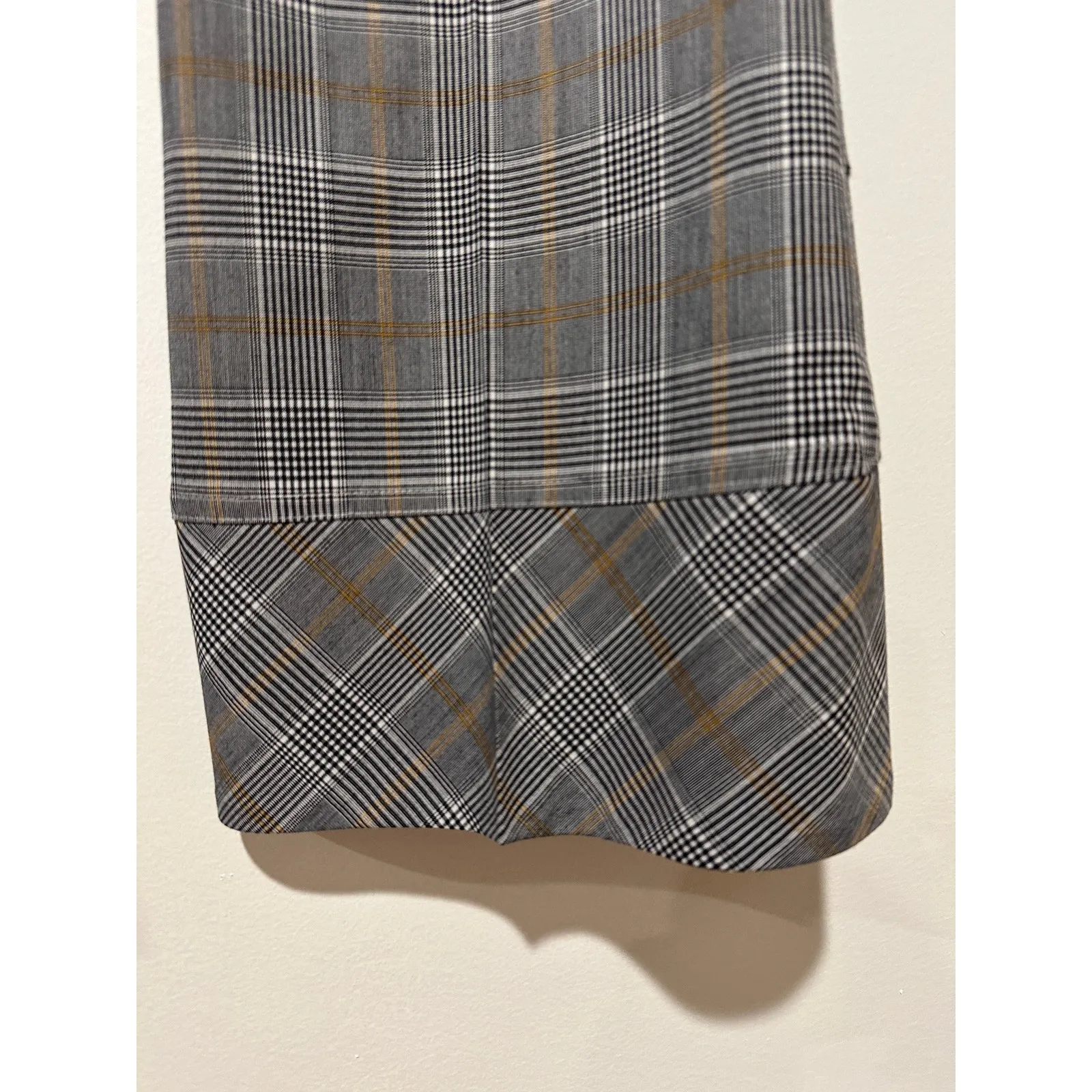 Robert Rodriguez Plaid Crop Flare-Hem Tailored Trousers Size 4 Mid Rise Dressy - Image 14