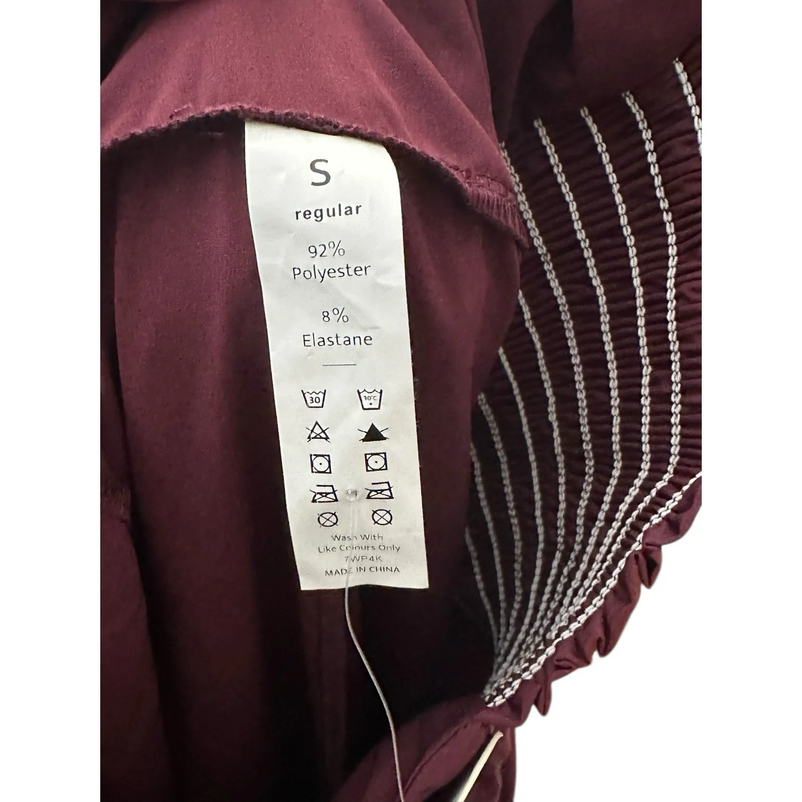 Halara Pants Small Crimson Red Breezeful High Waist Shirred Tie‎ Wide Leg #O5-6 - Image 12