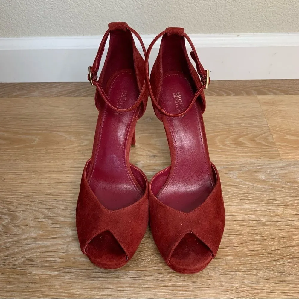 Michael Kors Bright Red Tiegan Platform Sandals - Image 6