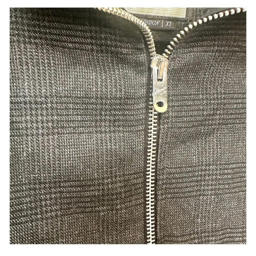 Prèvu black plaid quarter zip jacket Size XS - Image 3