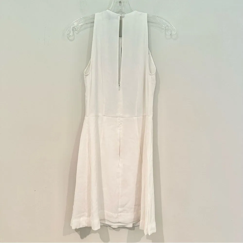 French Connection Lilli‎ Sequins Flared Party Dress Women's 2 Ivory Lined - Image 9