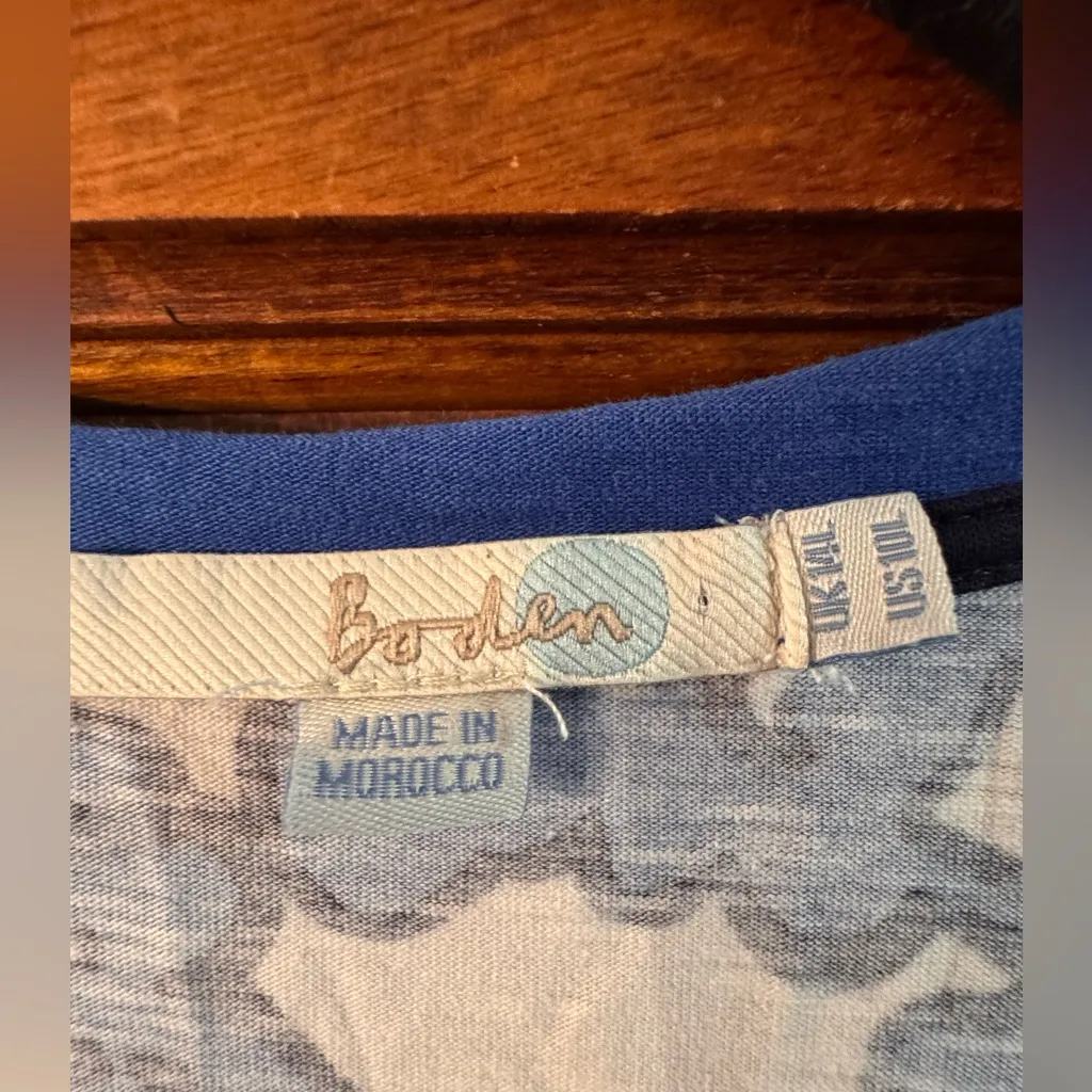 Boden Casual Jersey Dress in Island Sapphire Island Vine - Image 4