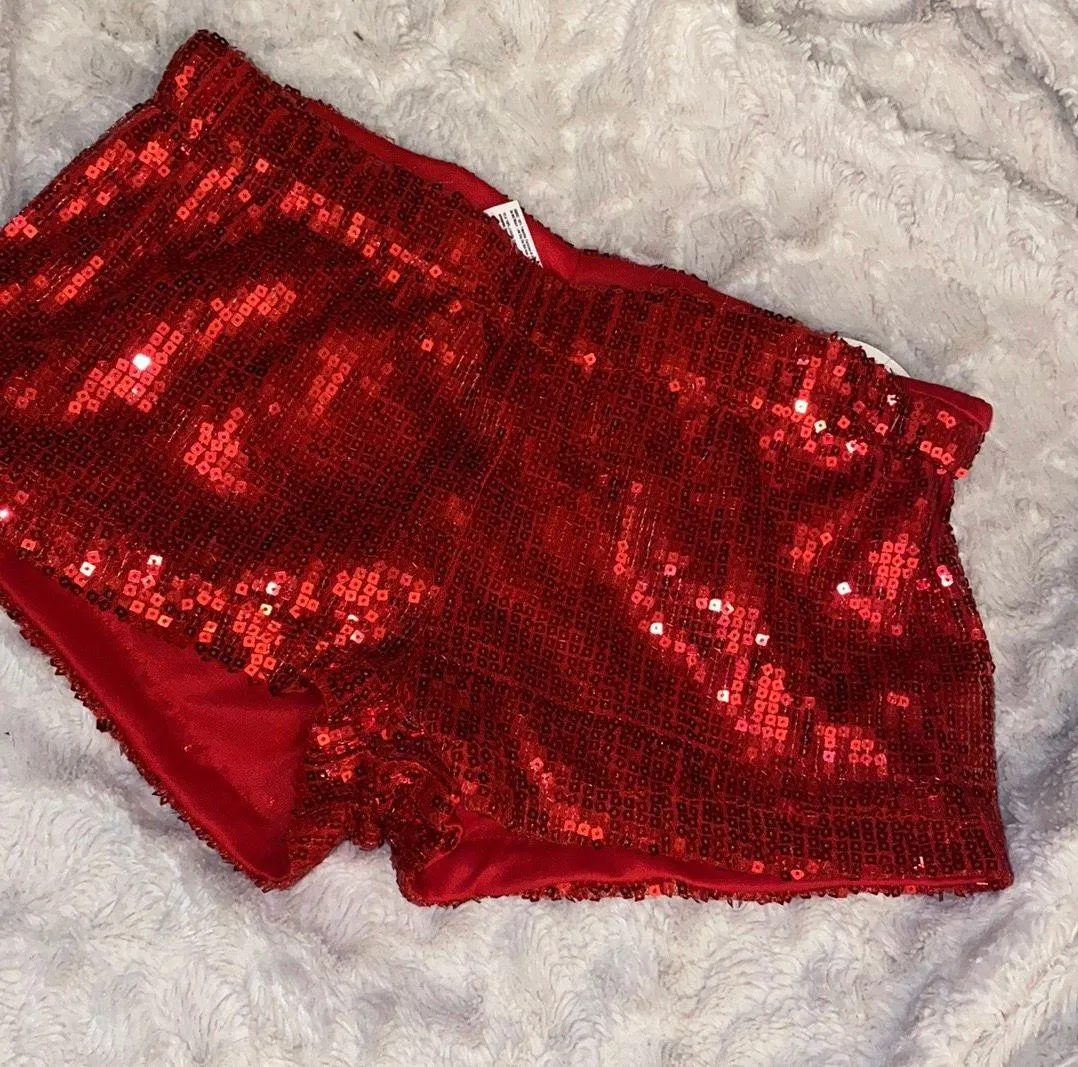 Sequin Shorts Red - Image 2