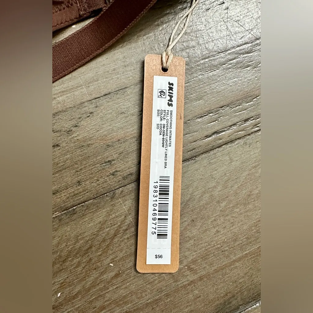 NWT SKIMS Smoothing Intimates Full Coverage Bra - Cocoa Brown - 32D - Image 4