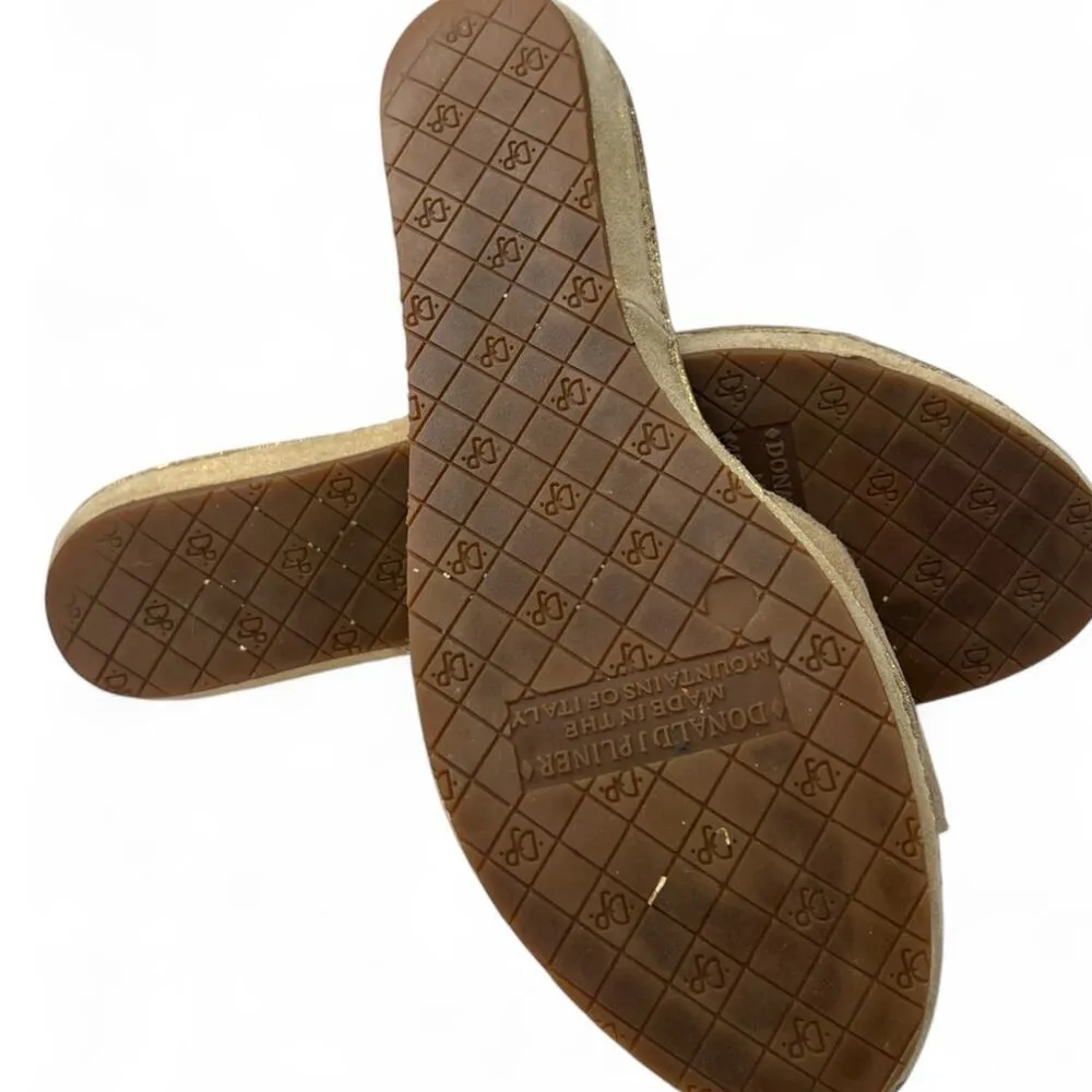 Donald J Pliner | 7 | Flat Slide Slip On Sandal Metallic Gold Flip Flop Women's - Image 3