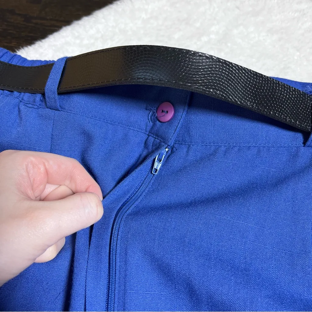 NWT Vintage Kathie Lee Collection Royal Blue Midi Skirt Size 12 - Image 6