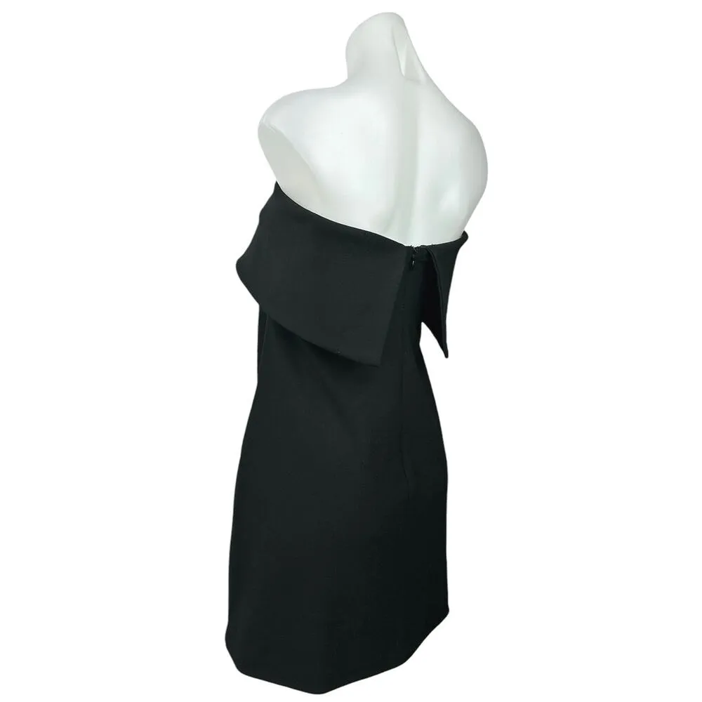 NEW Meshki Mariska Black Strapless Crepe Foldover Bandeau Mini Bodycon Dress 2XL - Image 5