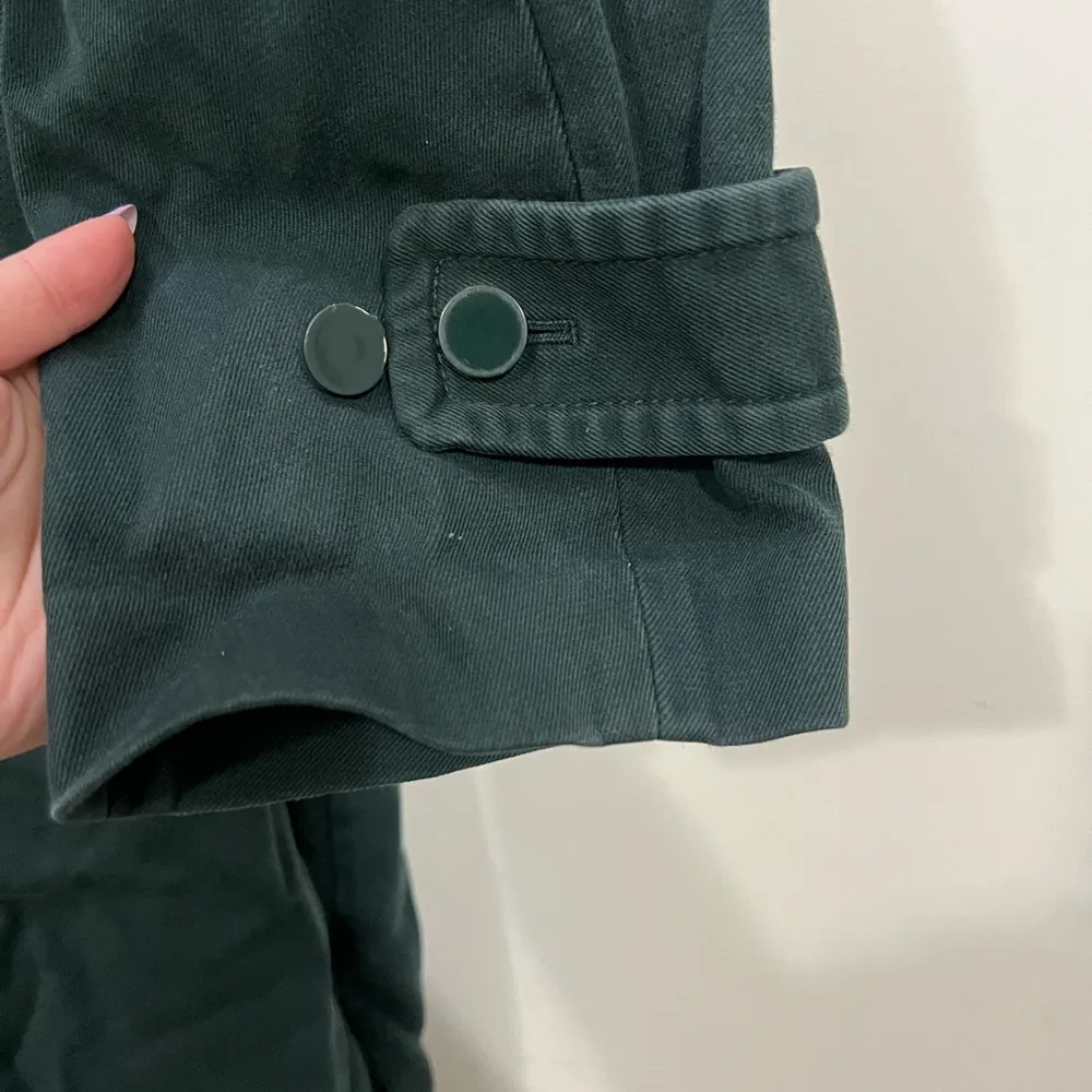 Kate Spade Green Tie Waist Trench Coat Size XS $798 - Image 7