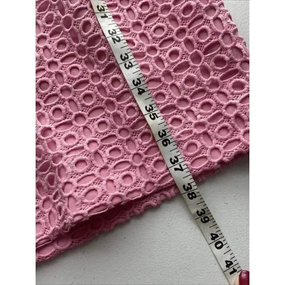 The 8th Sign Crochet lace Mini Dress Size 16 Pink Girlhoodcore Cottage Retro Mod - Image 13