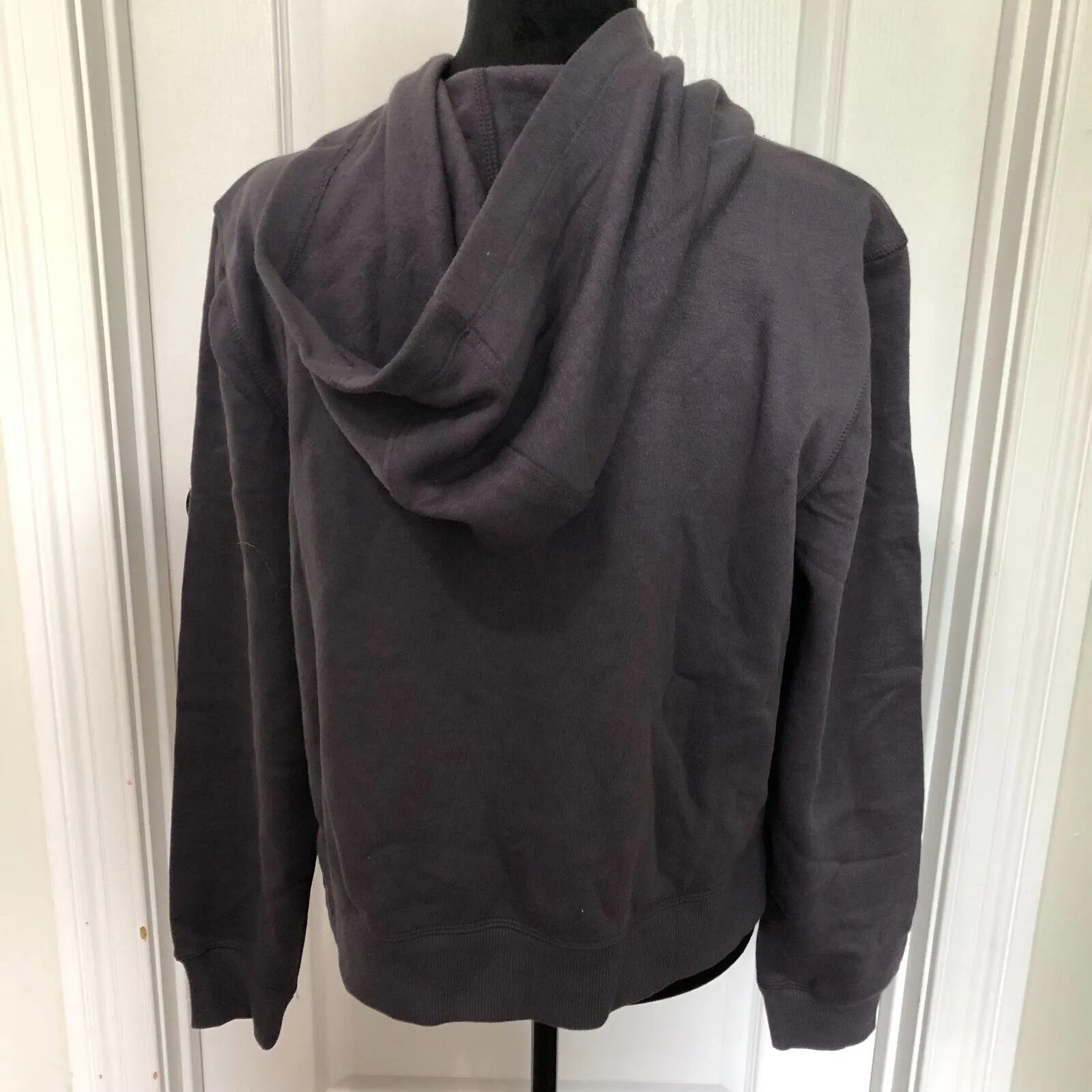 Ideology Womens Sweater M Gray Deep Charcoal‎ Hoodie Oversized Fleece Casual NWT - Image 2