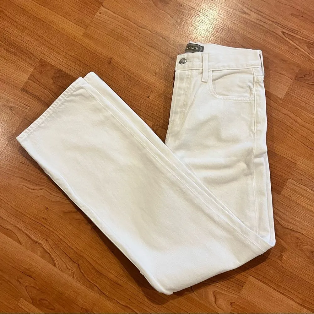 J crew Point Sur loose straight jean in white‎ womens size 25 high rise - Image 2