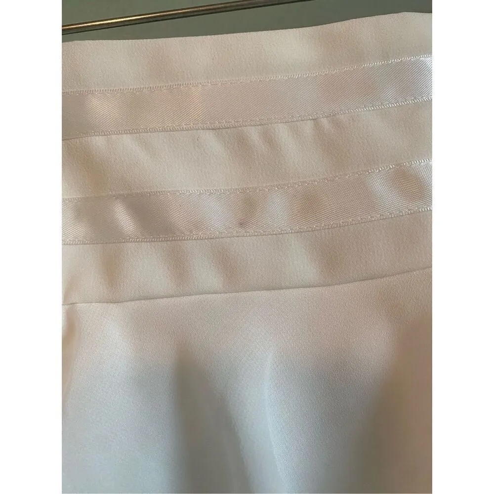 Edikted White Double Belt Tiered Chiffon Skort Size Large NWT - Image 6