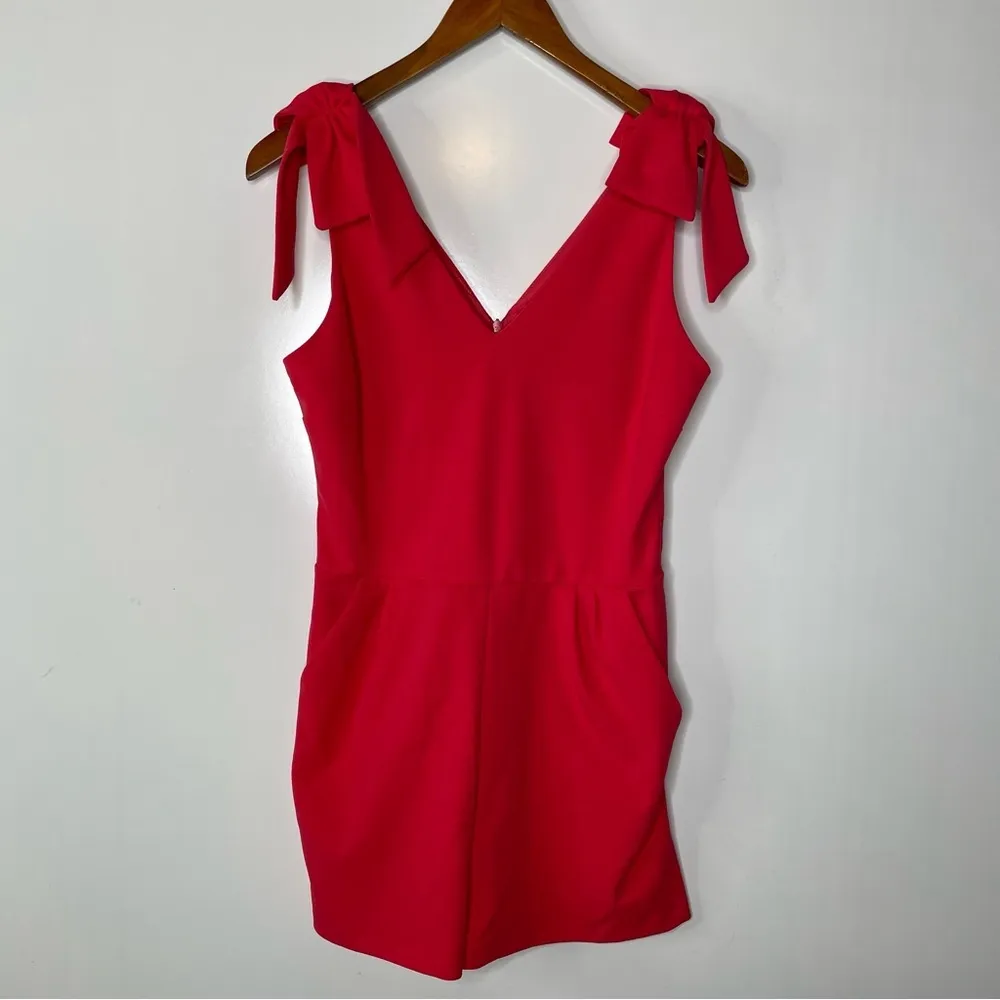 Aqua Coral V-Neck Sleeveless Romper Large - Image 3