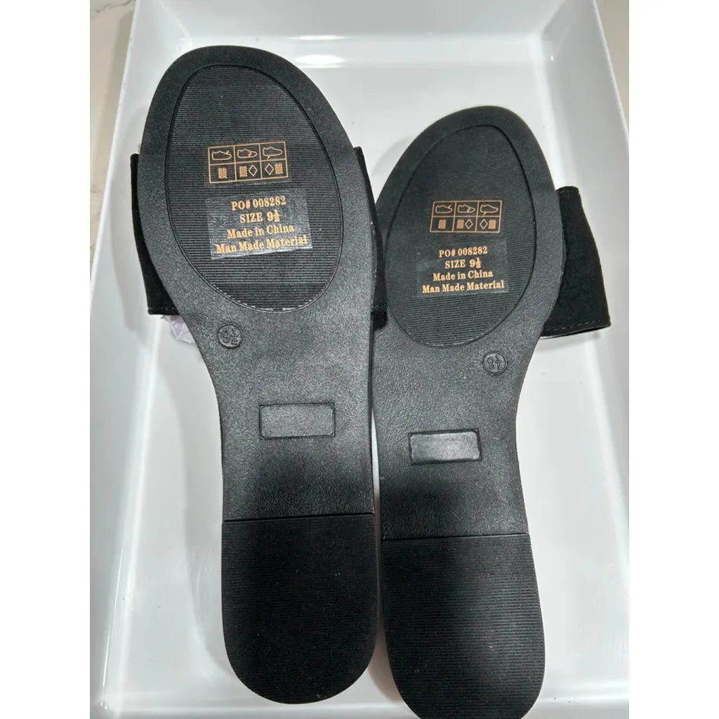 NEW Journee Black Faux Leather Cortni Flat Shoes 8 $65 - Image 3