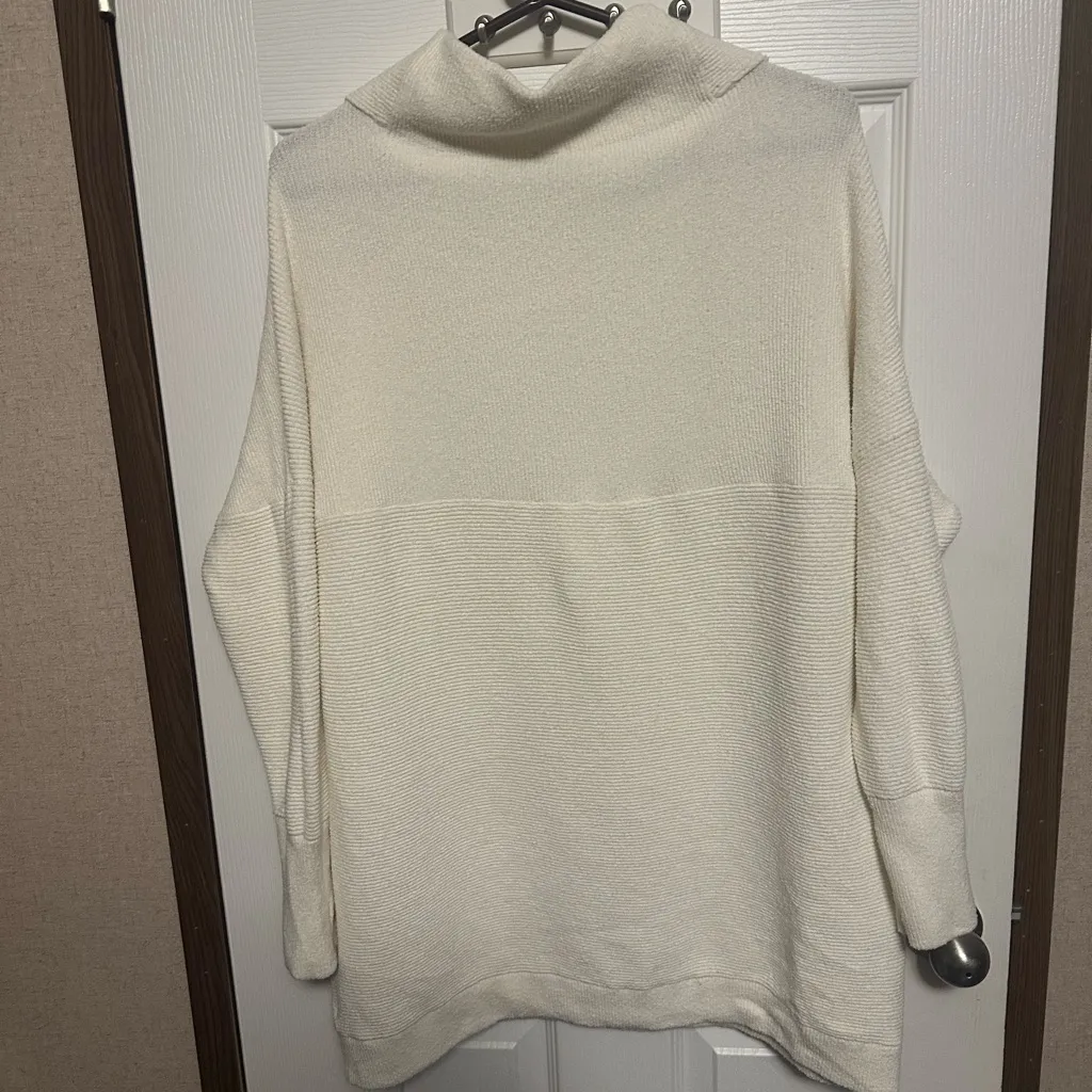 Free People Cream Cowl Neck Sweater - Image 5