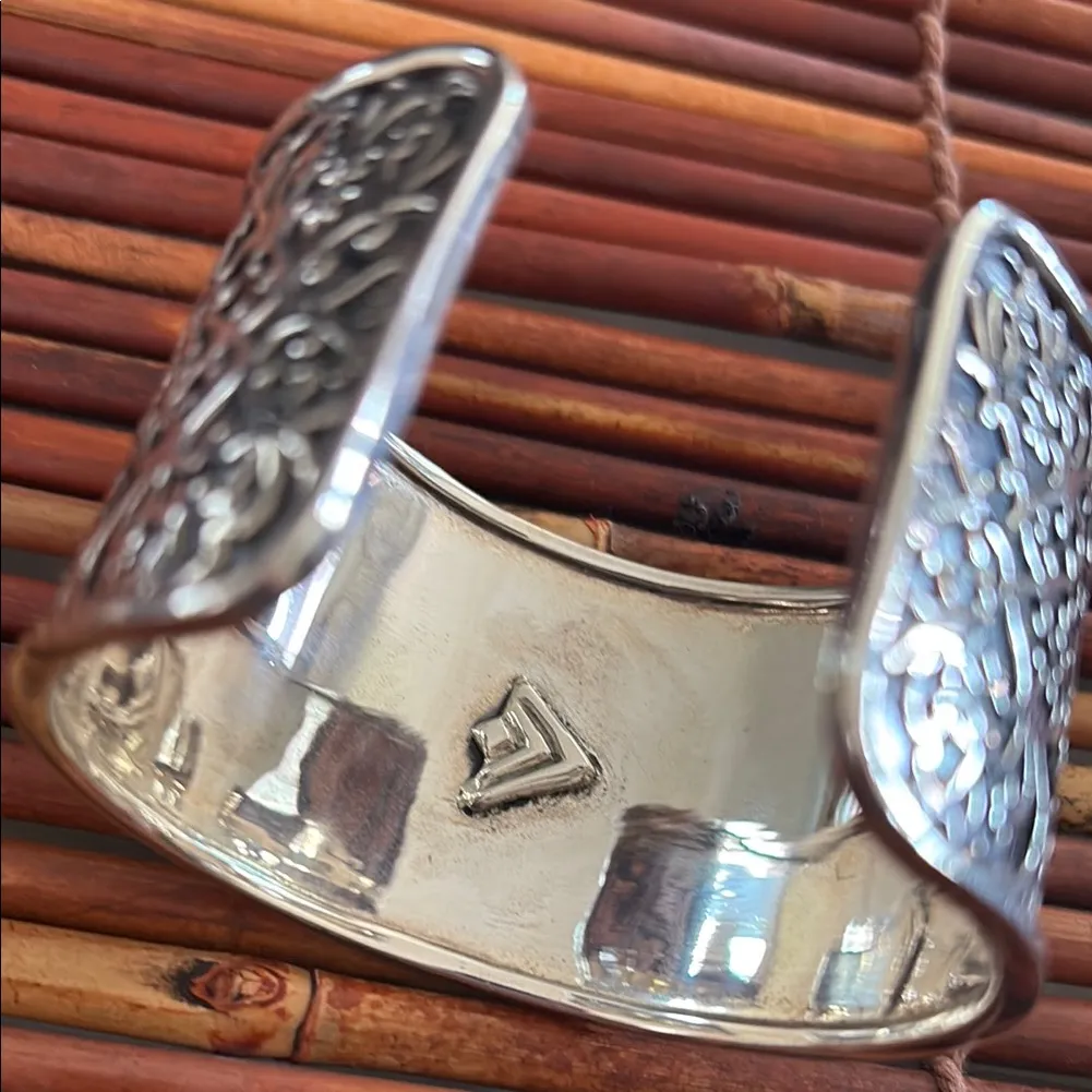 Silpada Sterling Silver Solid Filigree Cuff Bracelet .925 Vintage - Image 6