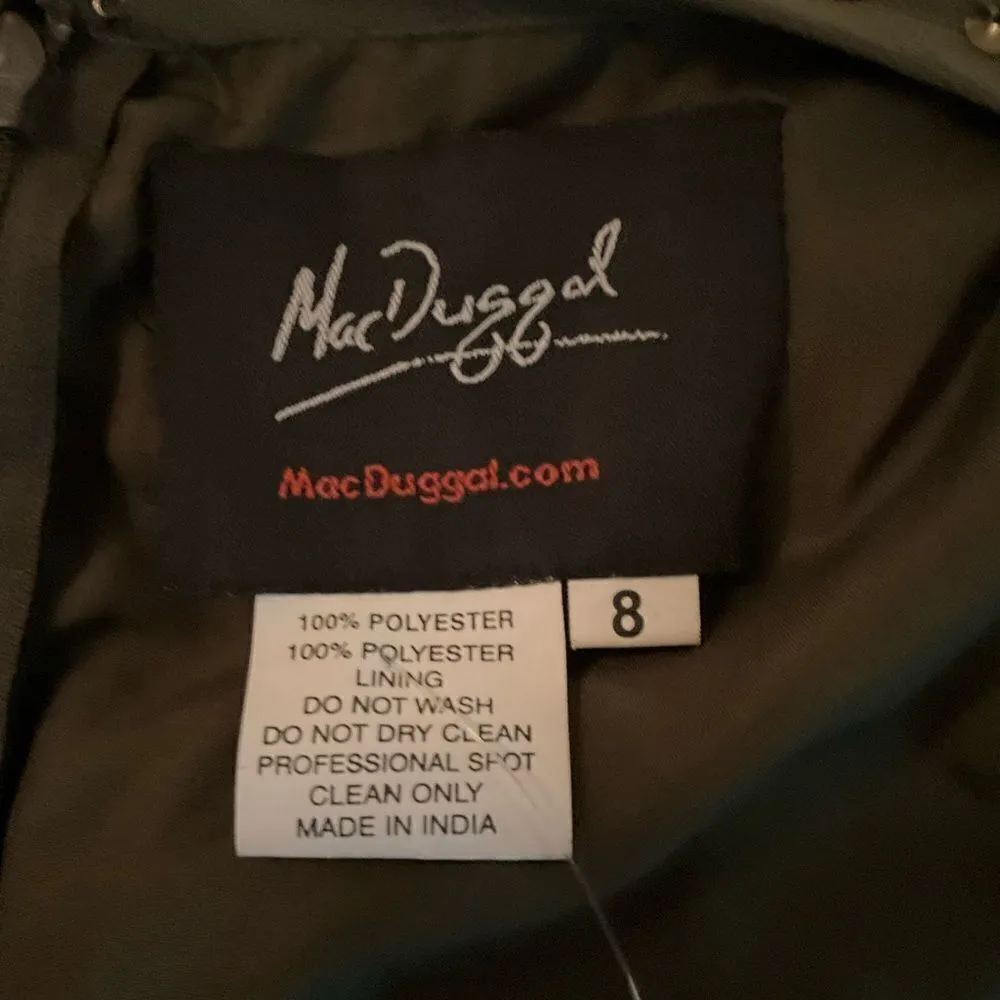 Mac Duggal 93603 Womens Green SEQUINED HIGH NECK SLEEVELESS COLUMN GOWN Dress - Image 13