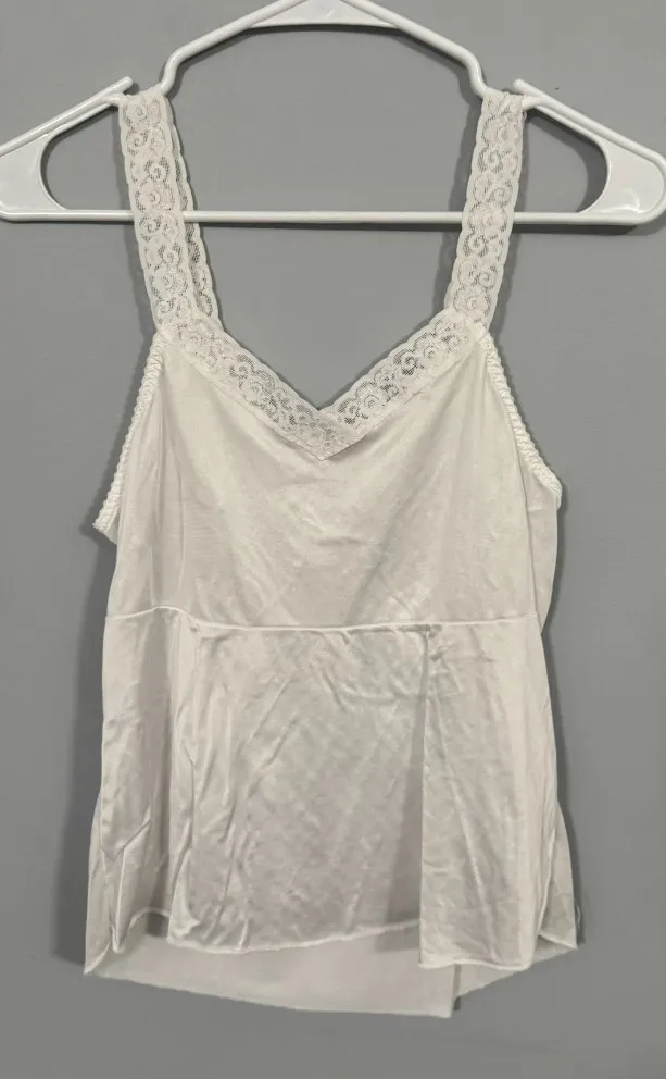 Vintage Dixie Belle White Camisole Cami Slip w/ Lace Women's Size 36 Bra Size 36 - Image 1