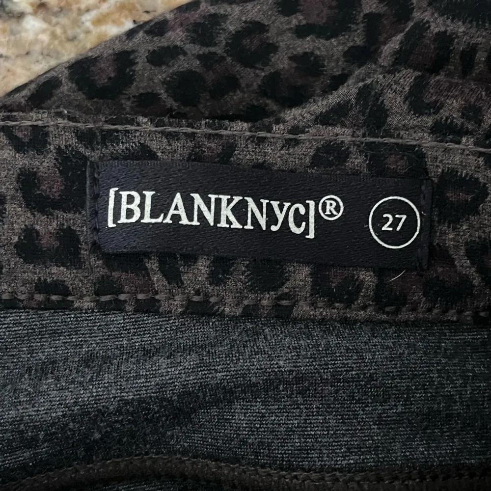 Blank NYC Leopard Moto Skinny Pants 27 High Rise Stretch Goth Grunge Biker Y2K - Image 8