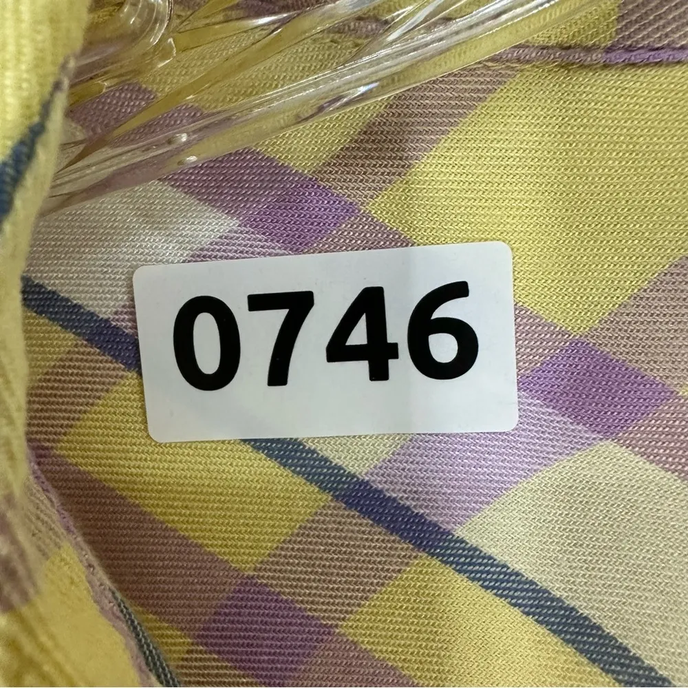 C&C California Button Down Long Sleeve Flannel Womans Medium Yellow - Image 9