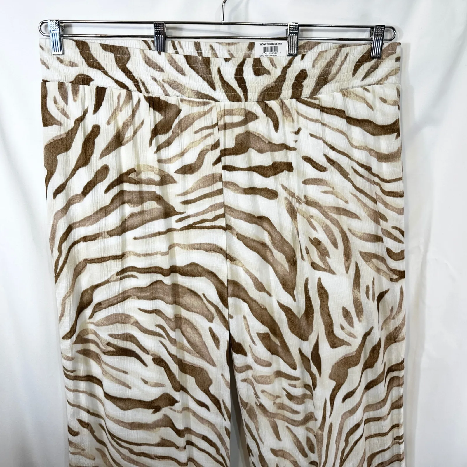 JM Collection Plus Size 3X Pant Set Blouse Zebra Print Beaded Long Sleeve Top C - Image 11