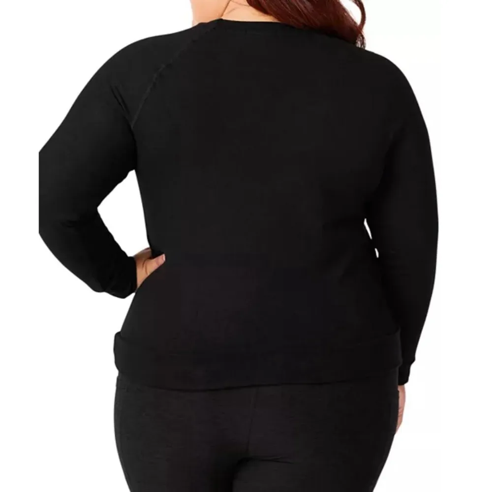 Beyond Yoga Plus Raglan Sleeve Bopo Pullover in Black, NWT, Size 1X - Image 4