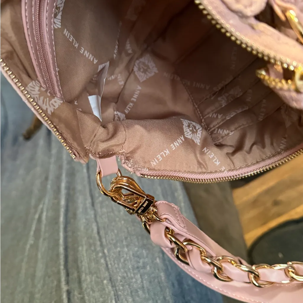 Anne Klein  Pink Quilted Shoulder Bag with detachable strap new - Image 7