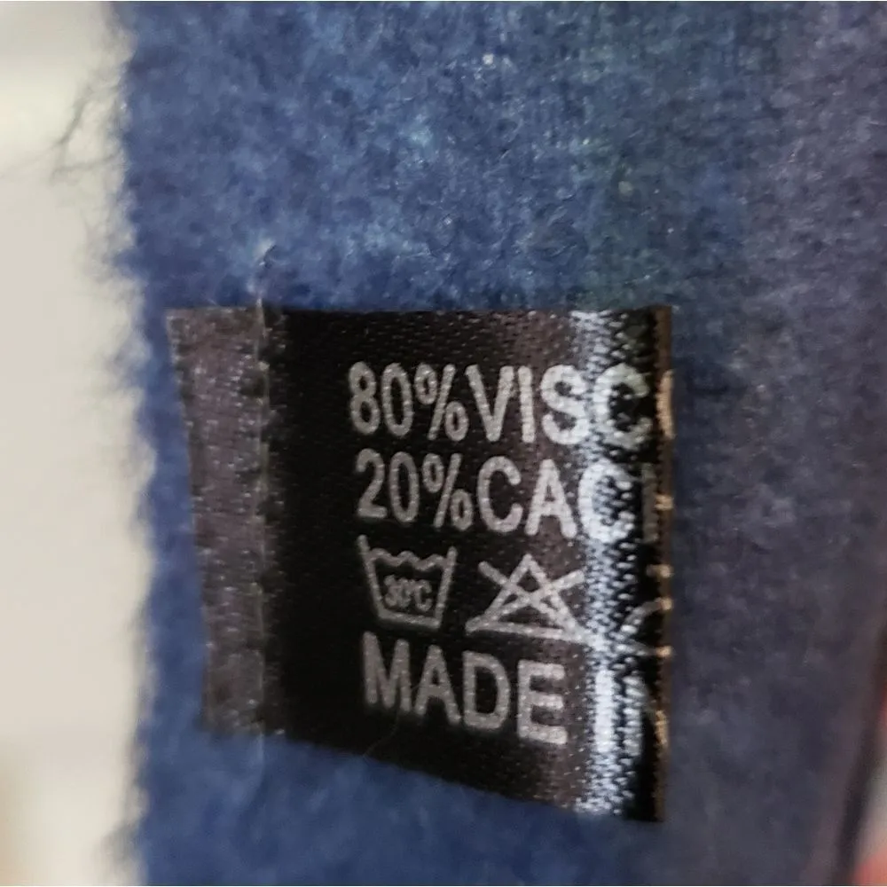 Water Lily Print Wrap/Scarf Blue - Image 4