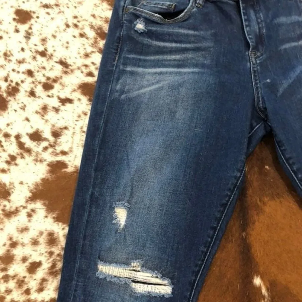 Blank NYC Highly Distressed Skinny Jeans Women's Bleached Medium Wash SZ 32 - Image 2