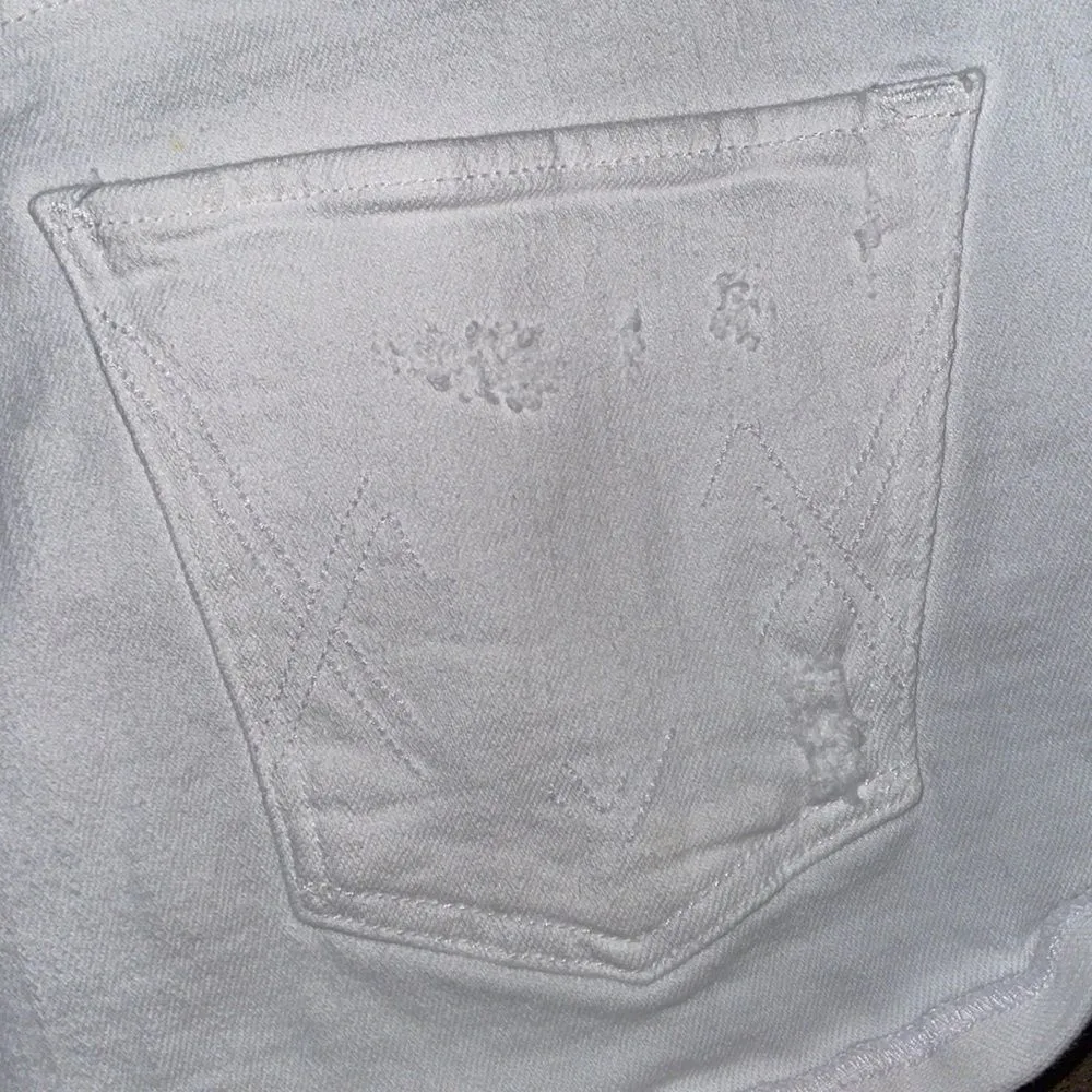 McGuire Damn Fine Baja High Rise White Jean Shorts with Embroidery - Image 9