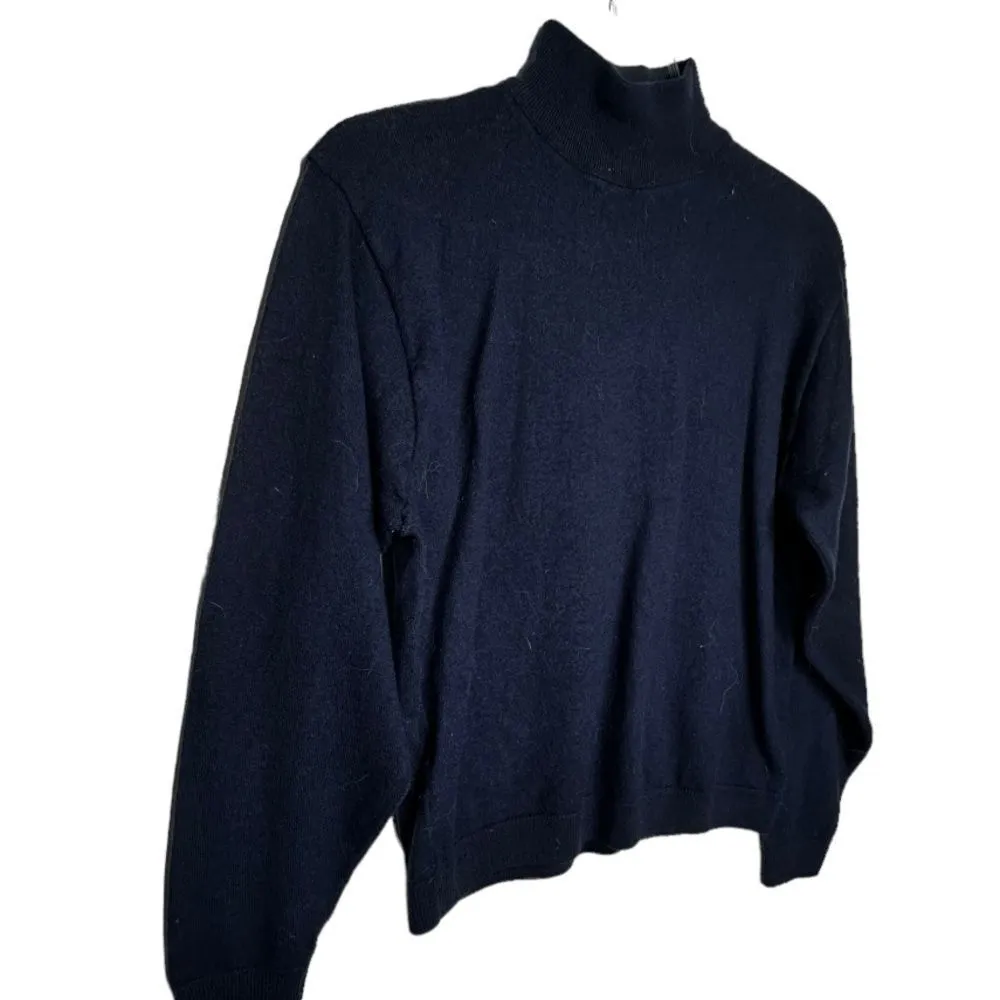 Vintage Pendleton Navy Mock Turtleneck‎ Sweater Blue Size L - Image 2